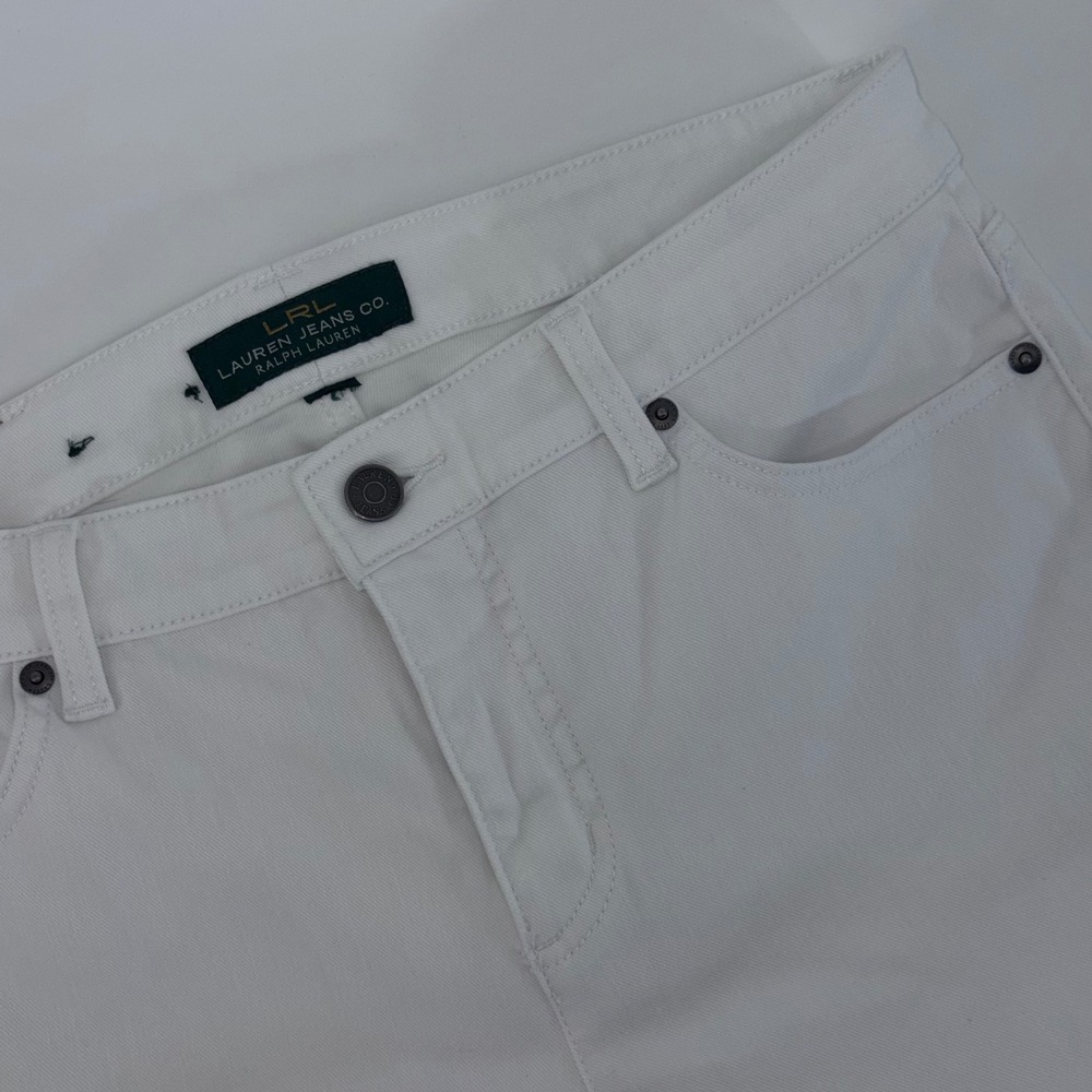 Lauren Ralph Lauren White Classic Straight Cropped Jeans Womens 34x25.5